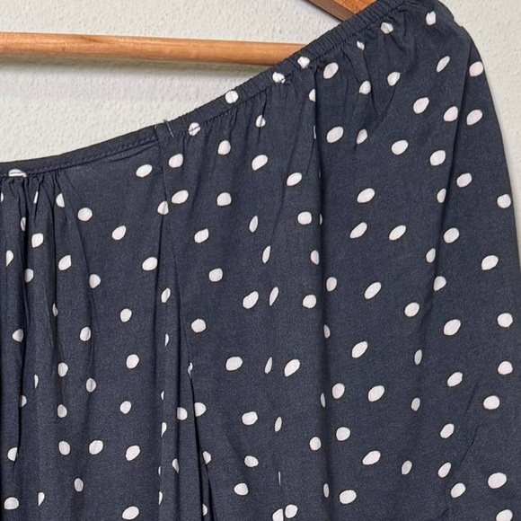 NWT Jessica Simpson Polka Dot Maternity Smocked Peasant Top Blouse Size Small - Picture 7 of 10